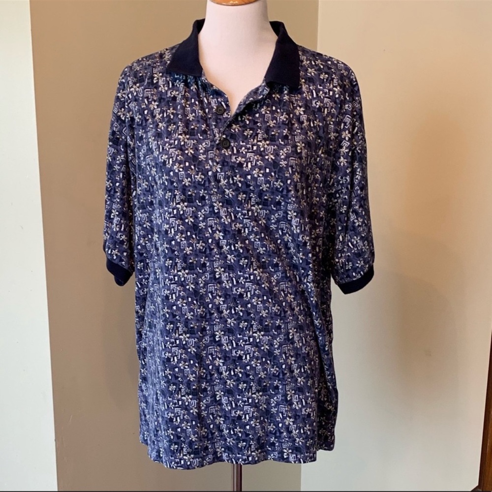 Vintage Henry Grethel floral polo